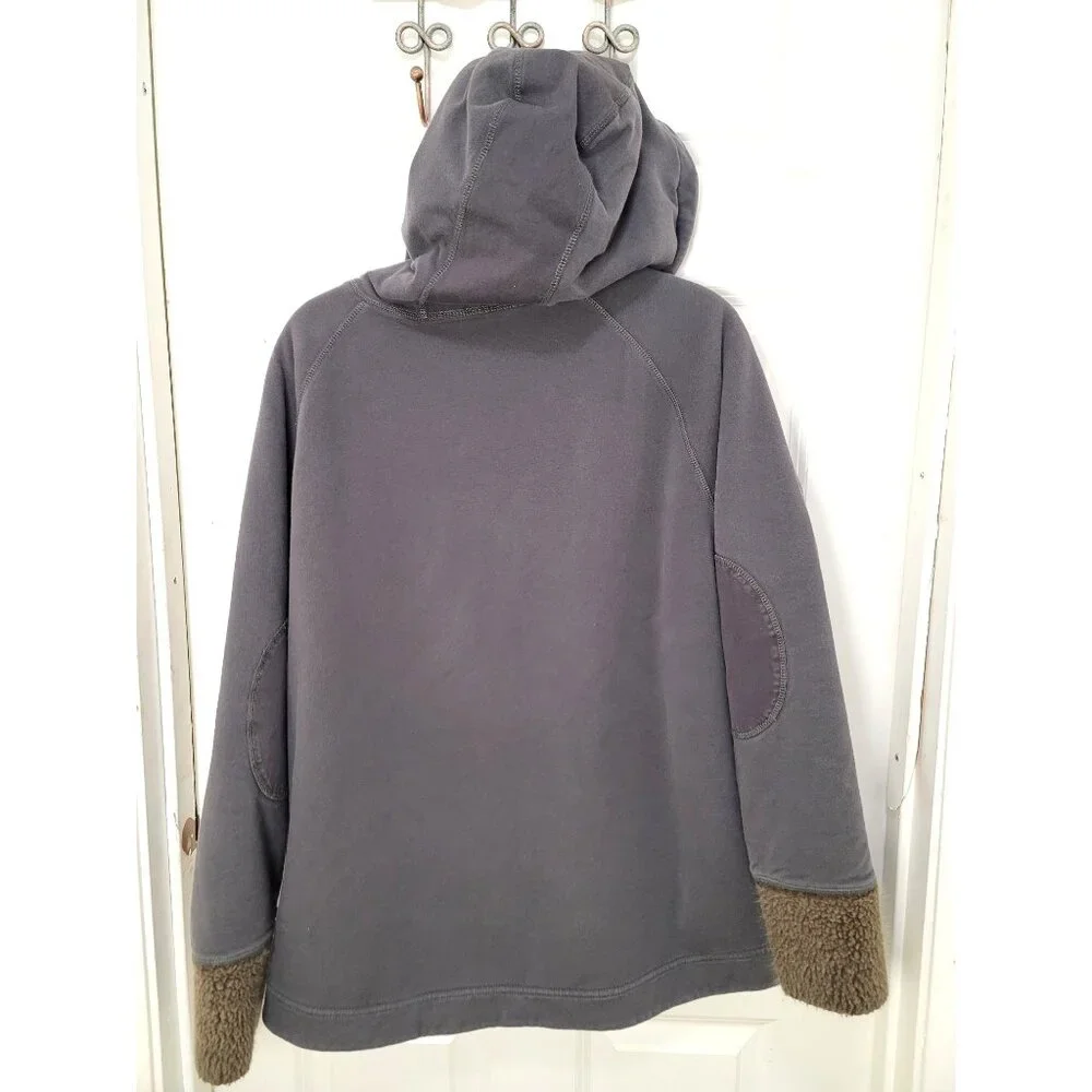 Eddie‎ Bauer Women's Hooded Fleece-Lined Jacket Pocket Elbow patch